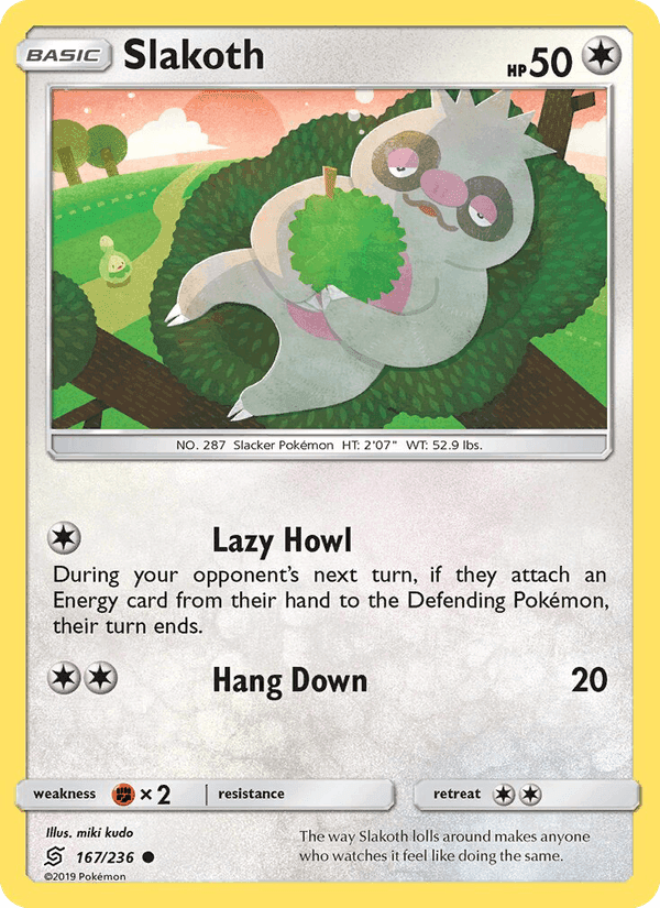 Slakoth, card 167 from Unified Minds