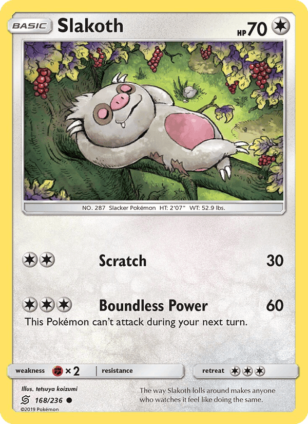 Slakoth, card 168 from Unified Minds
