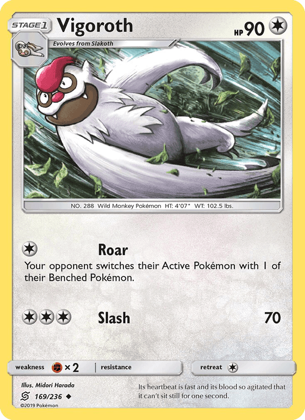 Vigoroth, card 169 from Unified Minds
