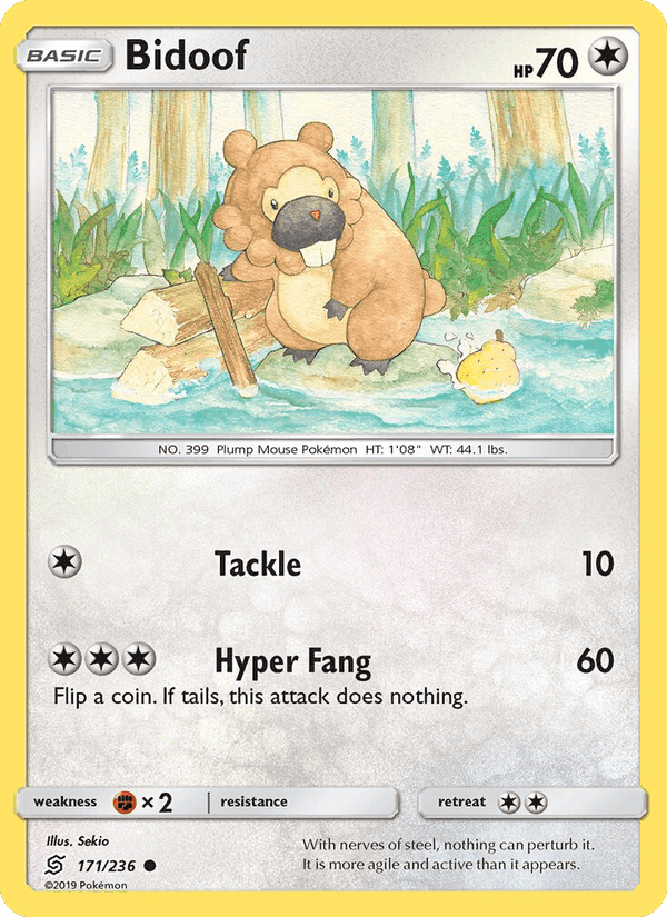 Bidoof, card 171 from Unified Minds