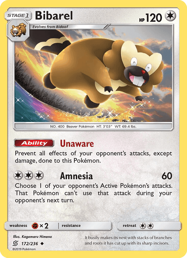 Bibarel, card 172 from Unified Minds
