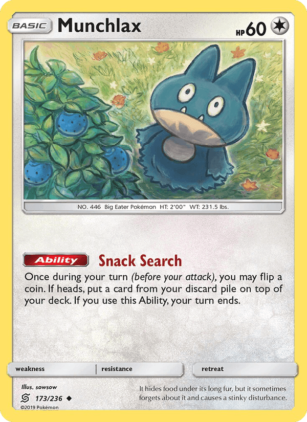 Munchlax, carta 173 di Unified Minds