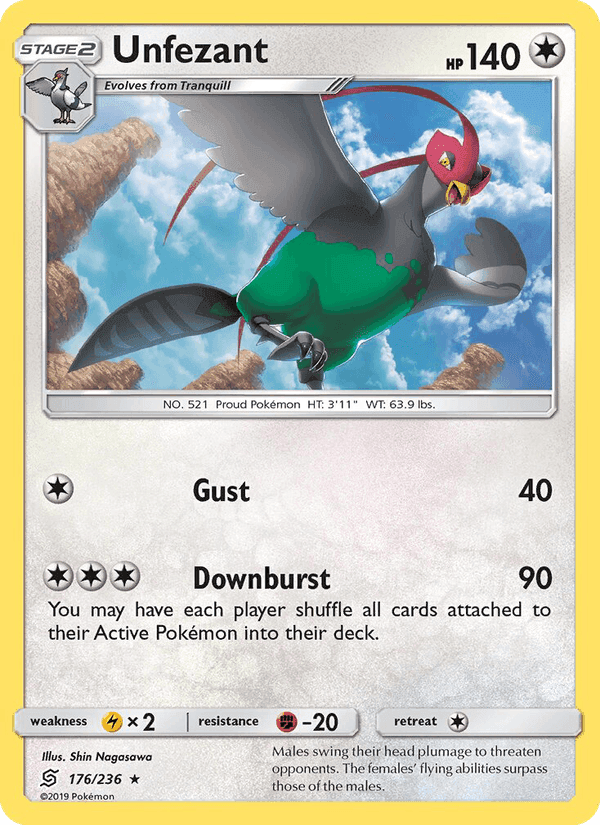 Unfezant, card 176 from Unified Minds
