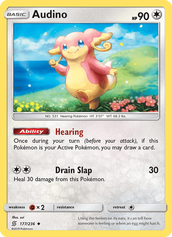 Audino, card 177 from Unified Minds