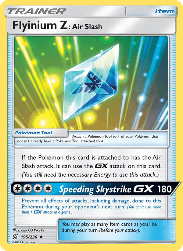 Flyinium Z: Air Slash, card 195 from Unified Minds