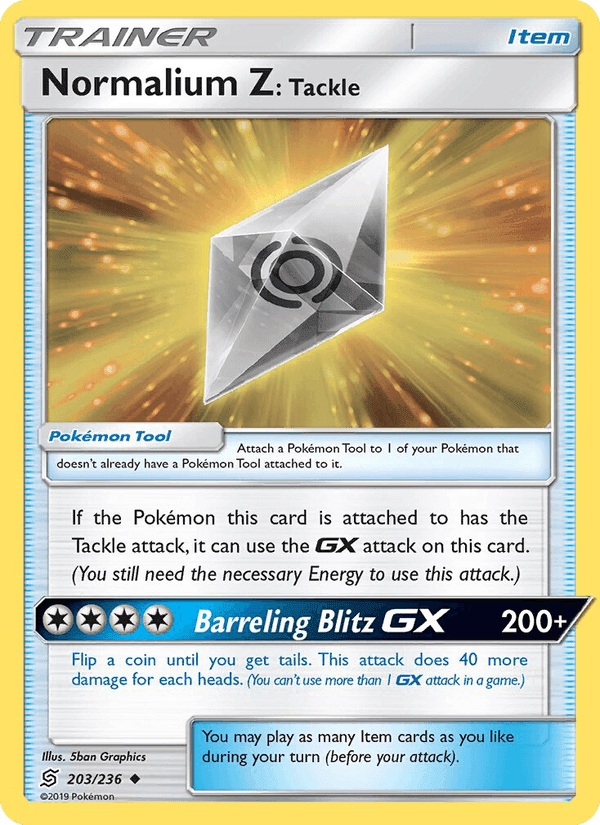 Normalium Z: Tackle, card 203 from Unified Minds