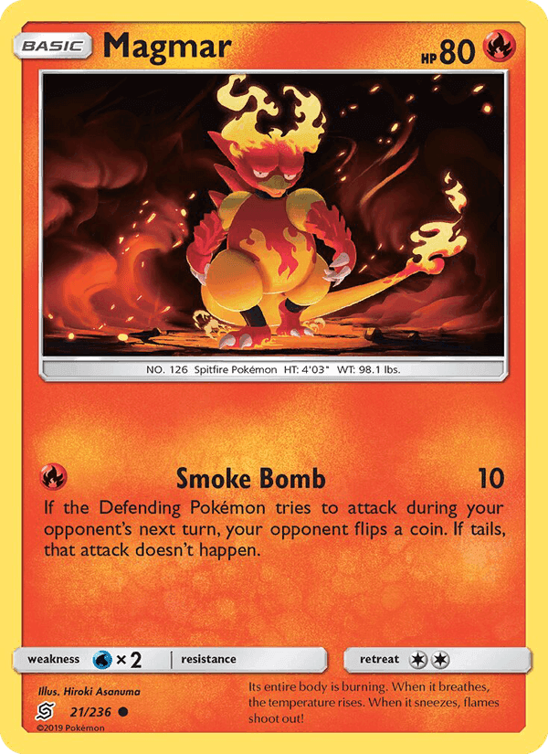 Magmar, card 21 from Unified Minds