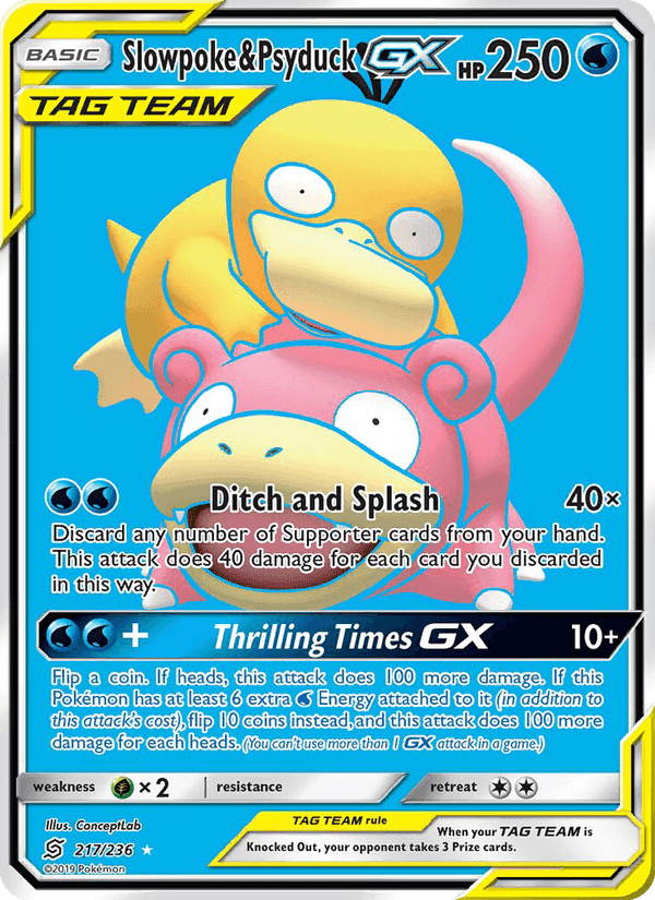 Slowpoke & Psyduck GX, card 217 from Unified Minds