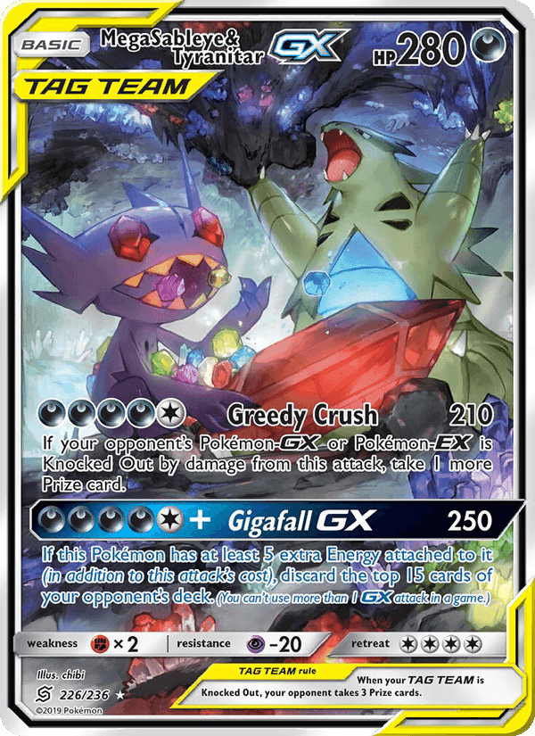Mega Sableye & Tyranitar GX, carta 226 di Unified Minds