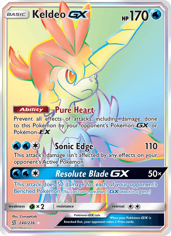 Keldeo GX, card 240 from Unified Minds