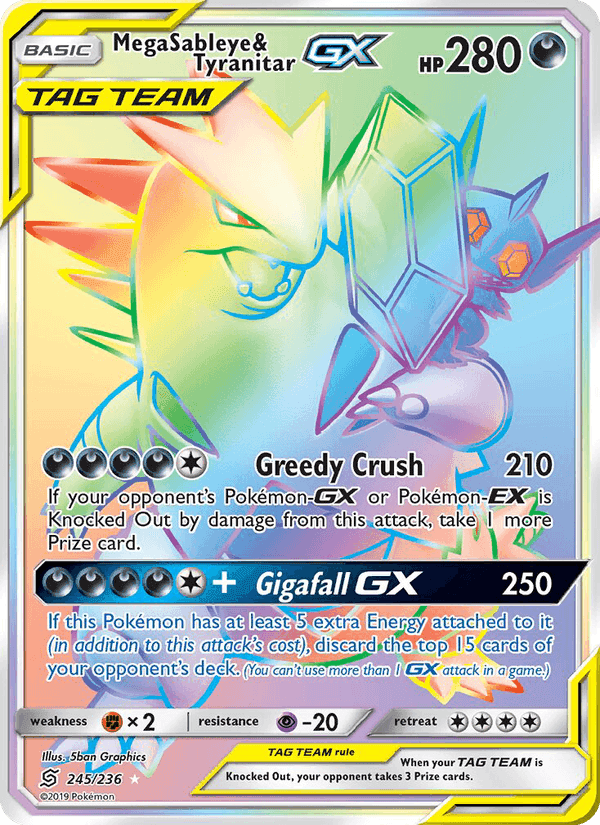 Mega Sableye & Tyranitar GX, card 245 from Unified Minds