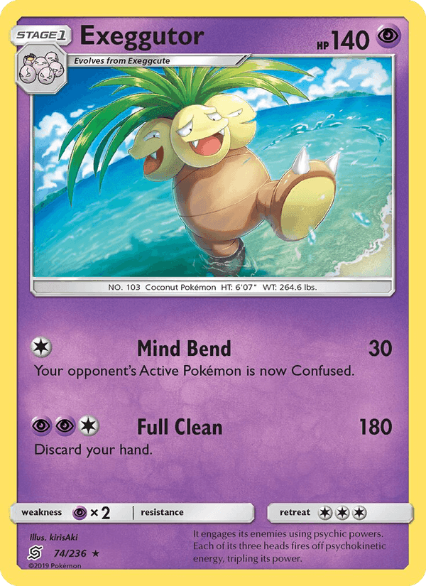 Exeggutor, card 74 from Unified Minds