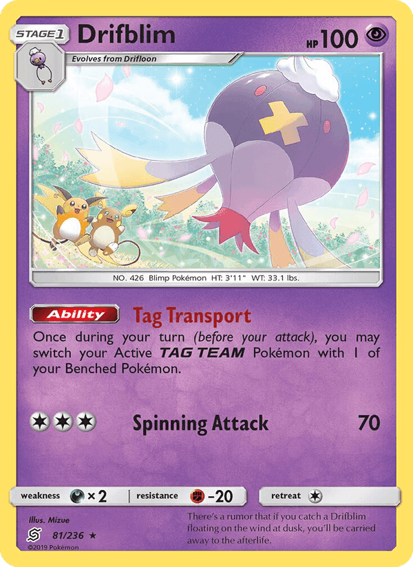 Drifblim, card 81 from Unified Minds