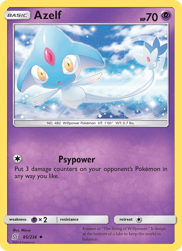Azelf, card 85 from Unified Minds