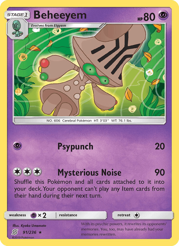 Beheeyem, card 91 from Unified Minds