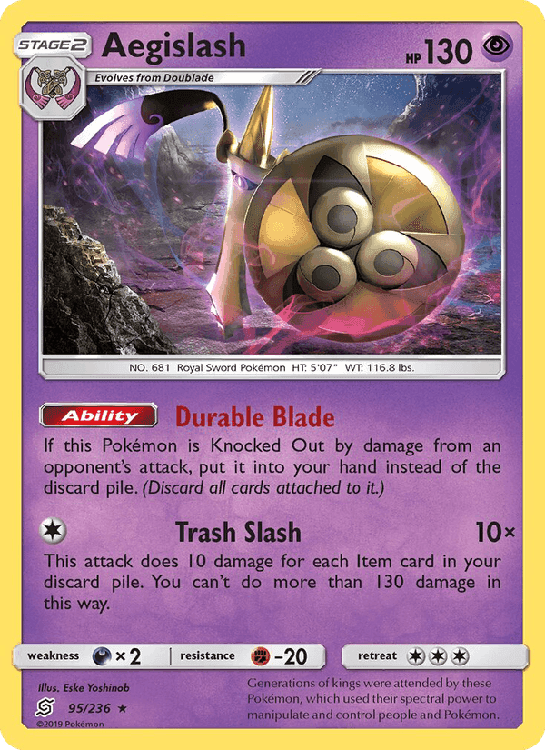 Aegislash, card 95 from Unified Minds