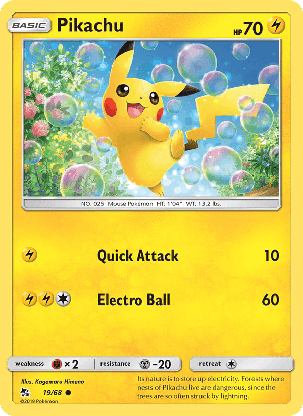 Pikachu, carta 19 di Destino Sfuggente