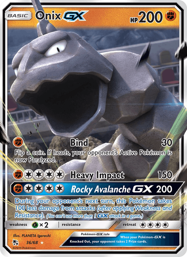 Onix GX, card 36 from Hidden Fates