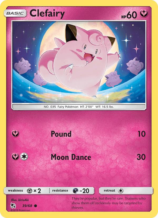 Clefairy, carta 39 di Destino Sfuggente