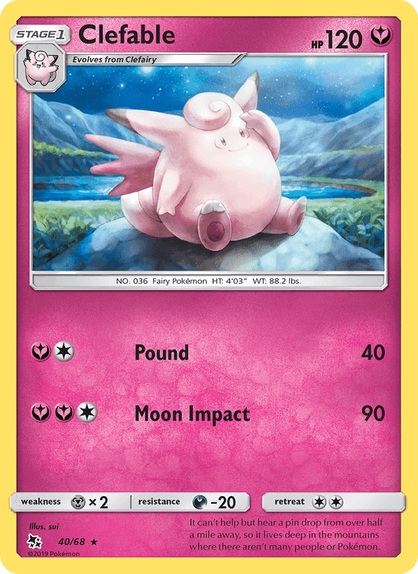 Clefable, carta 40 di Destino Sfuggente
