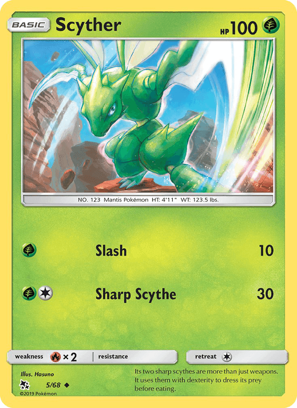 Scyther, carta 5 di Destino Sfuggente