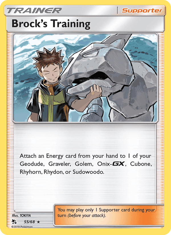 Brock’s Training, card 55 from Hidden Fates