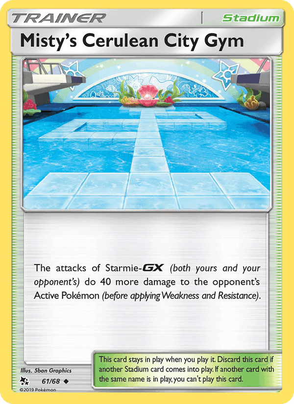 Misty’s Cerulean City Gym, card 61 from Hidden Fates