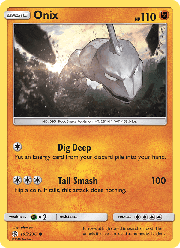 Onix, card 105 from Cosmic Eclipse