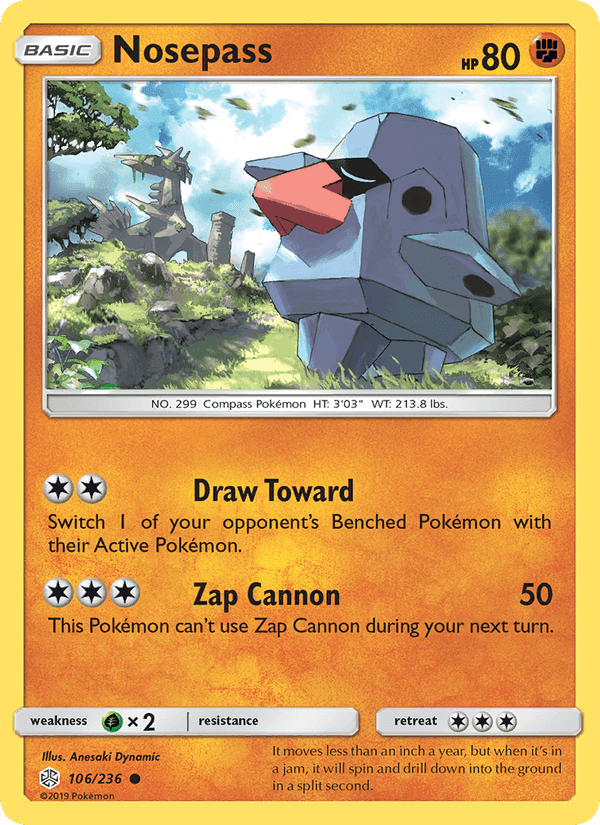 Nosepass, card 106 from Cosmic Eclipse