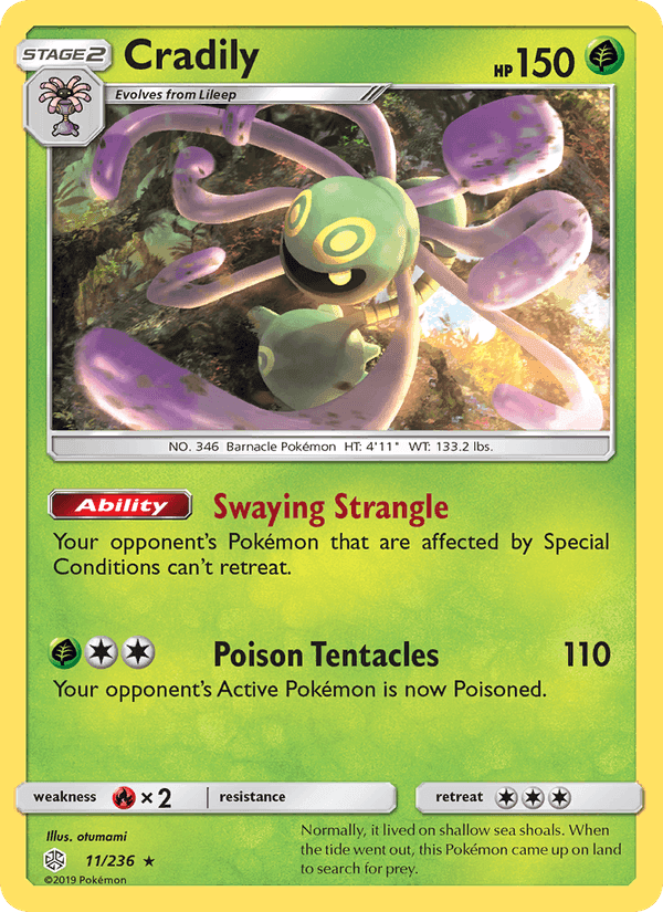 Cradily, card 11 from Cosmic Eclipse
