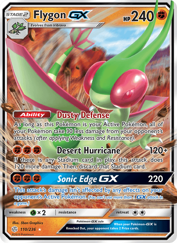Flygon GX, card 110 from Cosmic Eclipse