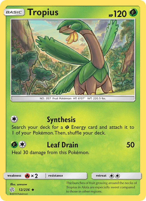Tropius, card 12 from Cosmic Eclipse