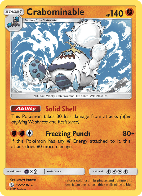 Crabominable, card 122 from Cosmic Eclipse