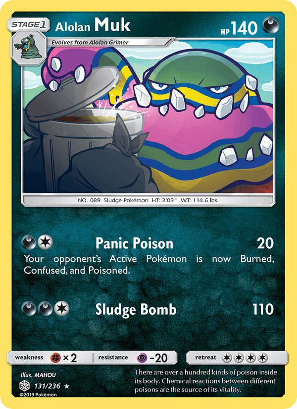 Alolan Muk, card 131 from Cosmic Eclipse