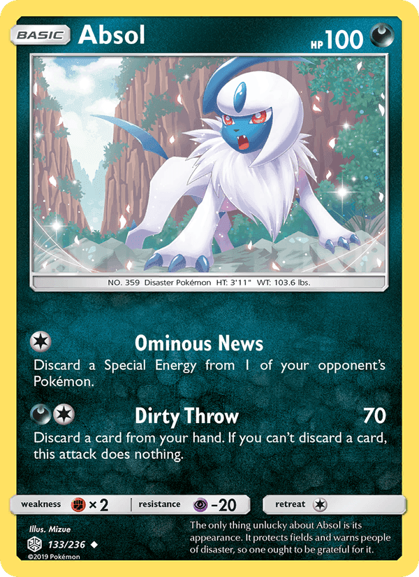Absol, card 133 from Cosmic Eclipse