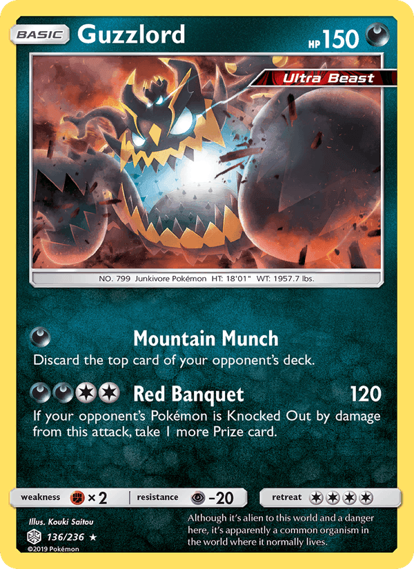 Guzzlord, card 136 from Cosmic Eclipse