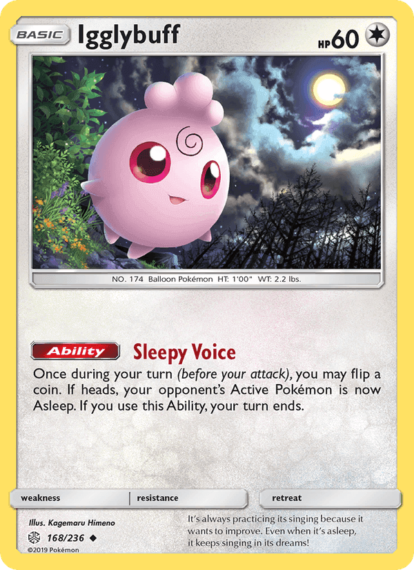 Igglybuff, card 168 from Cosmic Eclipse