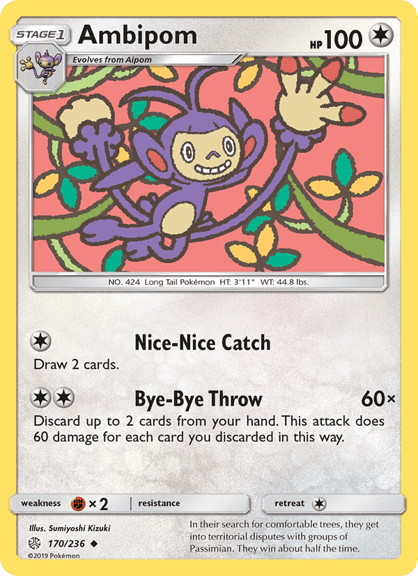 Ambipom, card 170 from Cosmic Eclipse