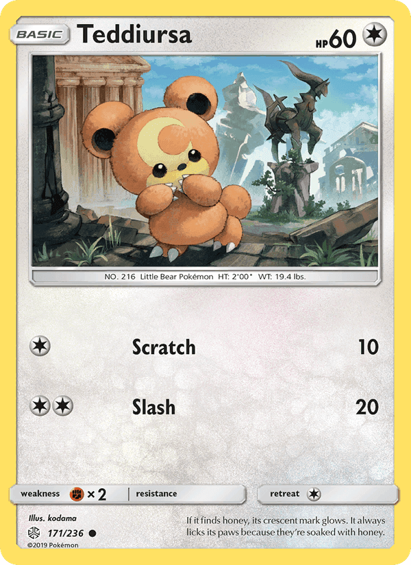 Teddiursa, card 171 from Cosmic Eclipse