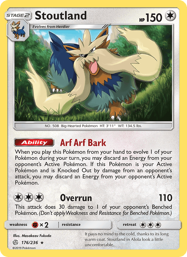 Stoutland, card 176 from Cosmic Eclipse