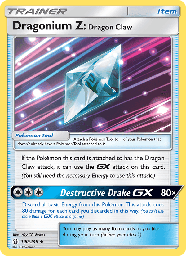 Dragonium Z: Dragon Claw, card 190 from Cosmic Eclipse