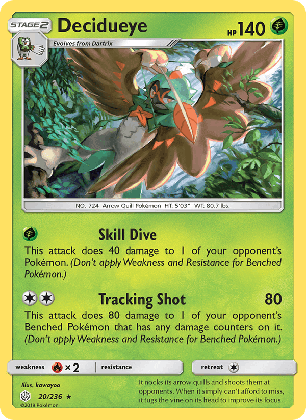 Decidueye, card 20 from Cosmic Eclipse
