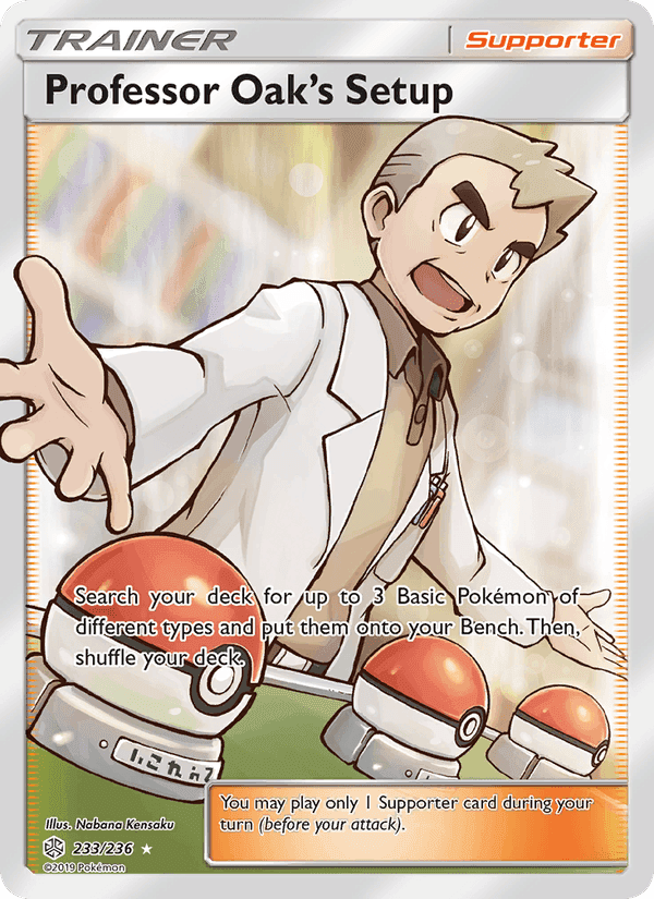 Professor Oak’s Setup, card 233 from Cosmic Eclipse