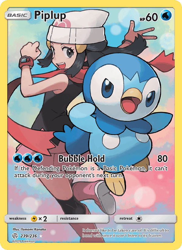Piplup, card 239 from Cosmic Eclipse