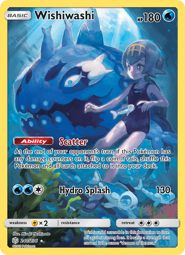 Wishiwashi, carta 240 di Cosmic Eclipse