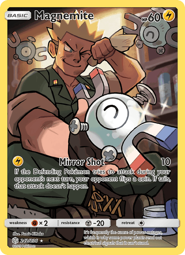 Magnemite, card 242 from Cosmic Eclipse