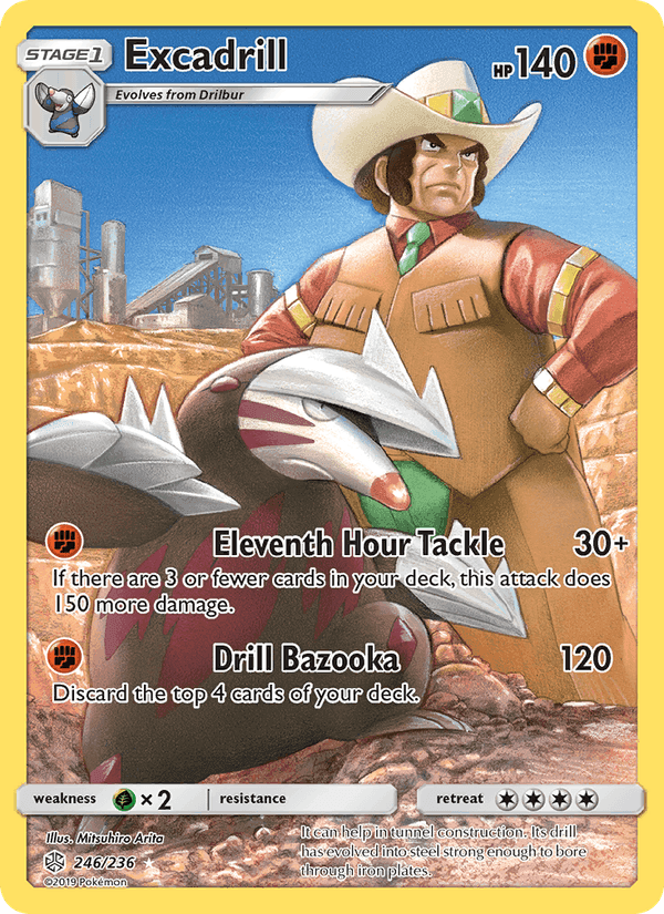 Excadrill, card 246 from Cosmic Eclipse