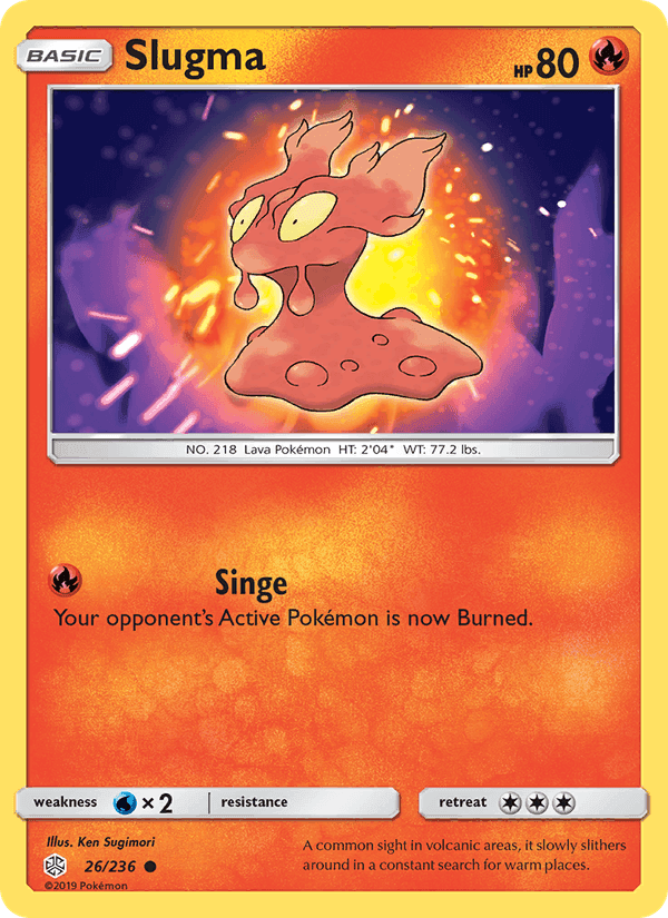 Slugma, card 26 from Cosmic Eclipse