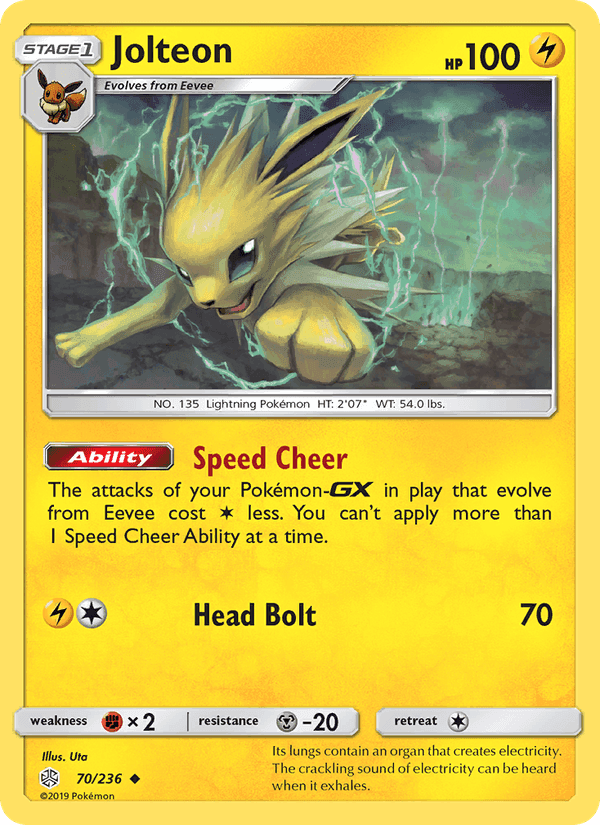 Jolteon, carte 70 de Cosmic Eclipse