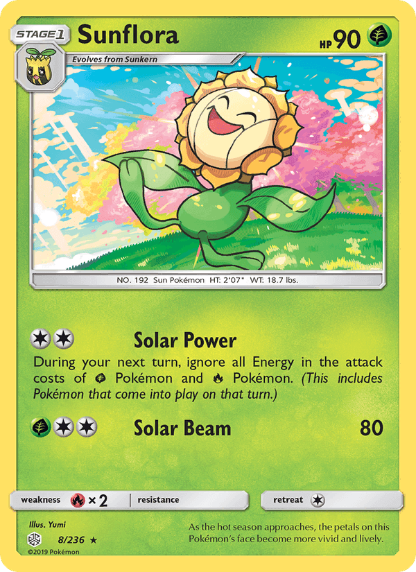 Sunflora, card 8 from Cosmic Eclipse